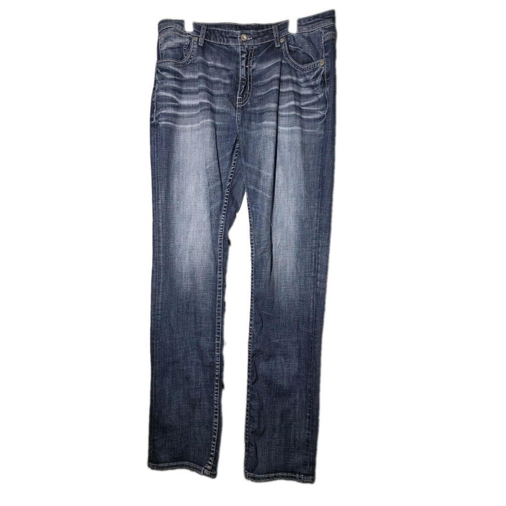 BKE Mens Denim Jeans Size 38x38 Light Wash Tyler Straight